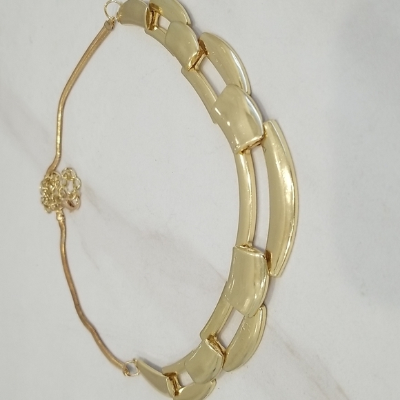 AS Gold-Toned Asymmetric Choker Necklace - Picture 1 of 4